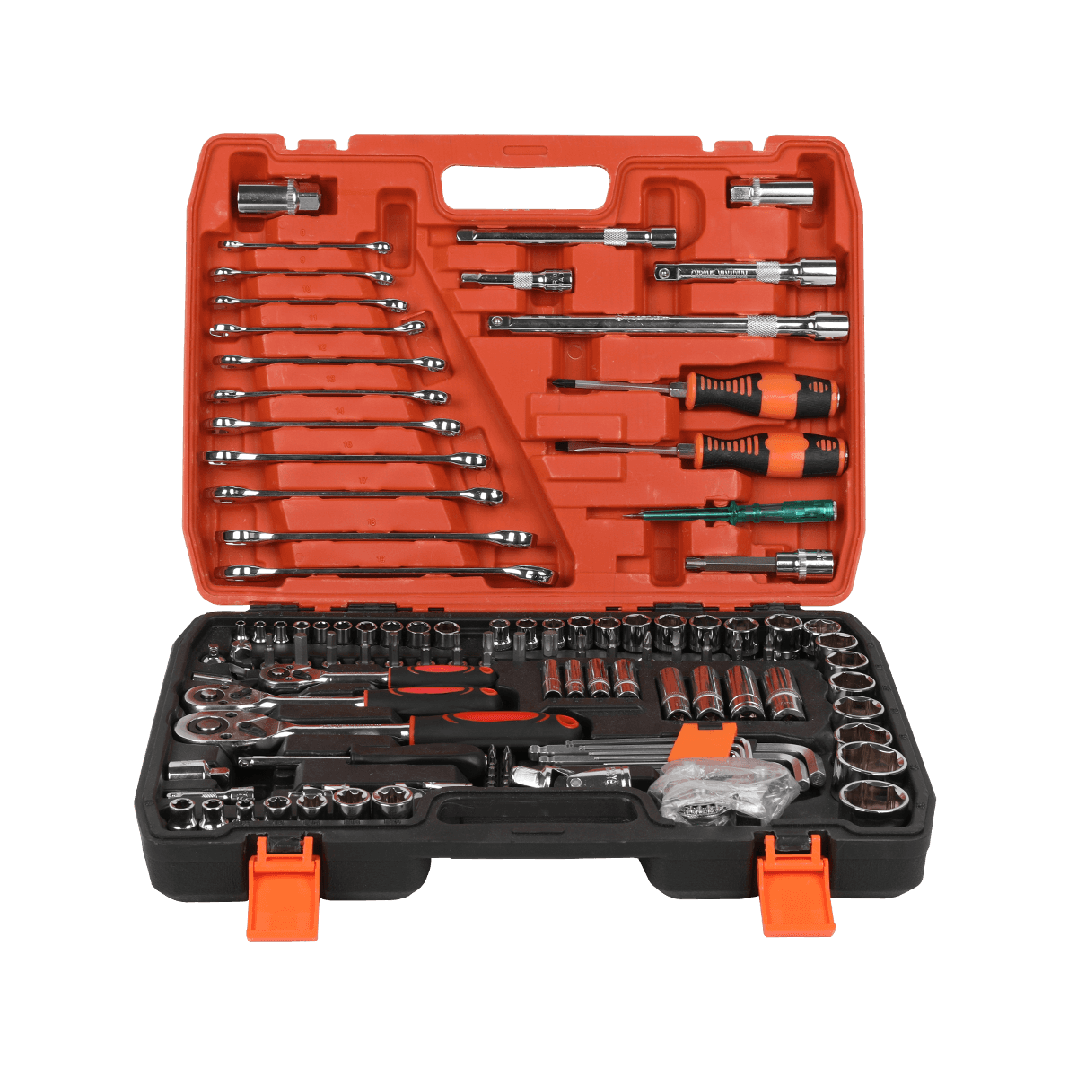 121 Pcs Professionele Chroom Vanadium 1/2 '& 3/8' & 1/4 'Hand Combo Gereedschap Socket Set Wrench Auto repareren Hand Tool Kit