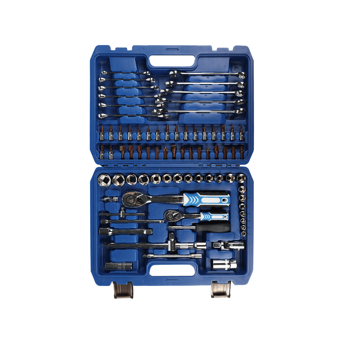 78pcs 1/2''& 1/4'&'3/8'' Drive Socket Set Ratelsleutel Handvat Set Automotive Tool Kit Auto reparatie Tools
