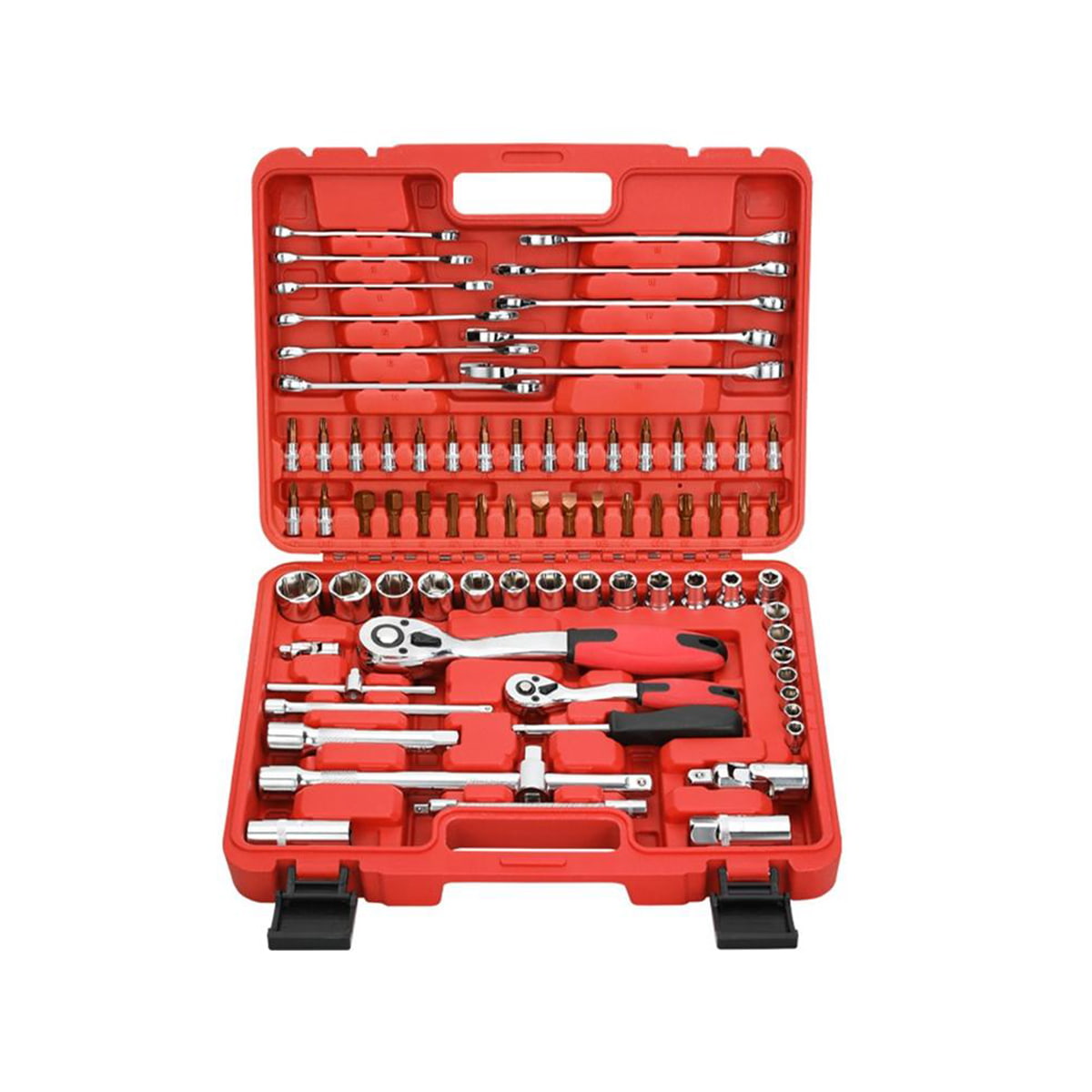 78pcs 1/2''& 1/4'&'3/8'' Drive Socket Set Ratelsleutel Handvat Set Automotive Tool Kit Auto reparatie Tools